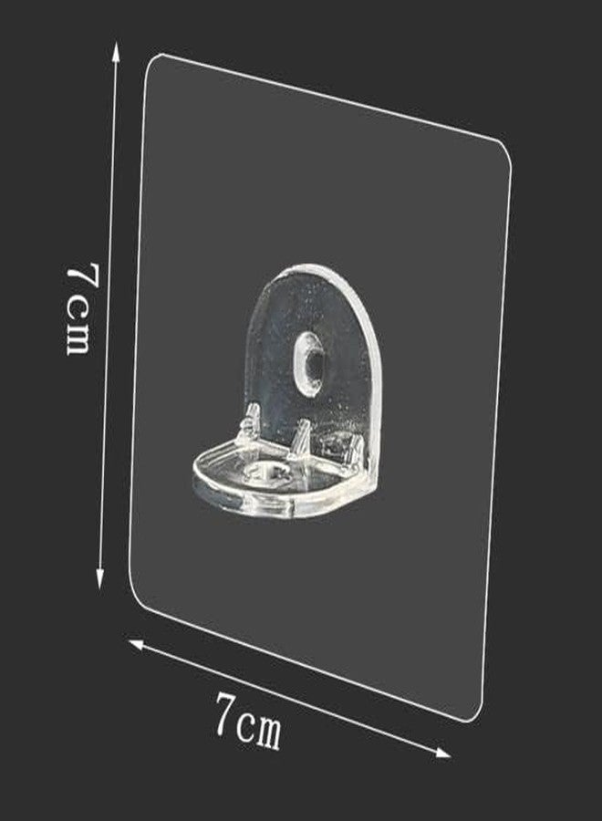 FAYBY مشابك تثبيت أرفف الخزائن البلاستيكية من فايبي | حوامل أرفف ذاتية اللصق لأرفف الكتب | مشابك تثبيت أرفف جدارية بدون حفر (10 قطع - شفافة) - Image 2